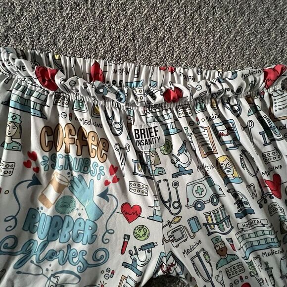 Brief Insanity Lounge Pants XL‎ Nurse Medical Themed Super Soft Pajama Bottoms - Picture 4 of 11